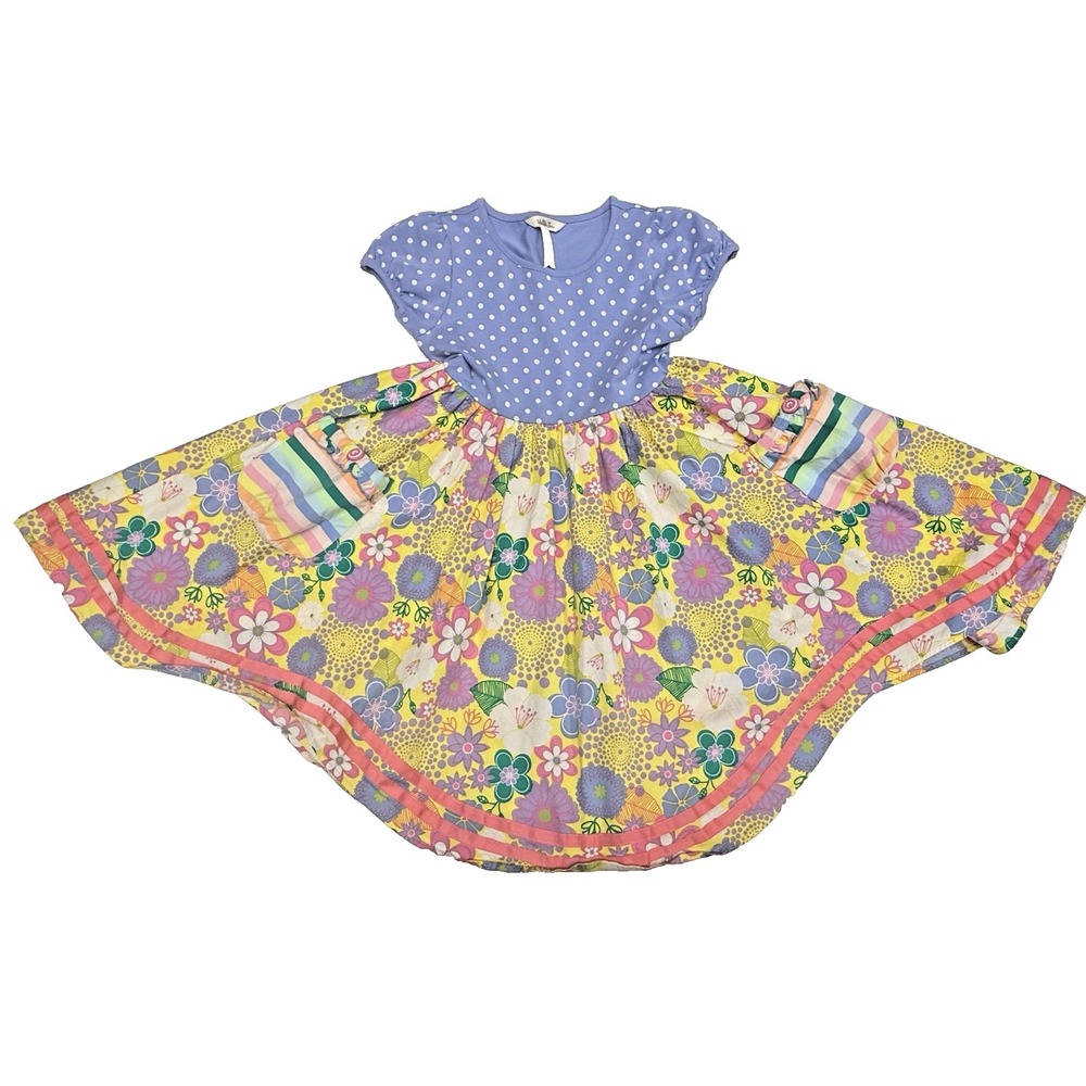 Matilda Jane Girls Twirl Dress Let's Go Together Such Fresh Air Floral Size 10